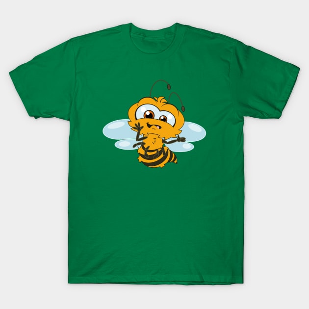 Adorable Friendly Cute Honey Bee T-Shirt by egcreations